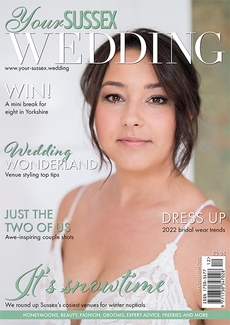 Cover of the December/January 2021/2022 issue of Your Sussex Wedding magazine