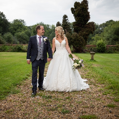 Katie and Terry had a lavender-themed wedding at Stanhill Court Hotel