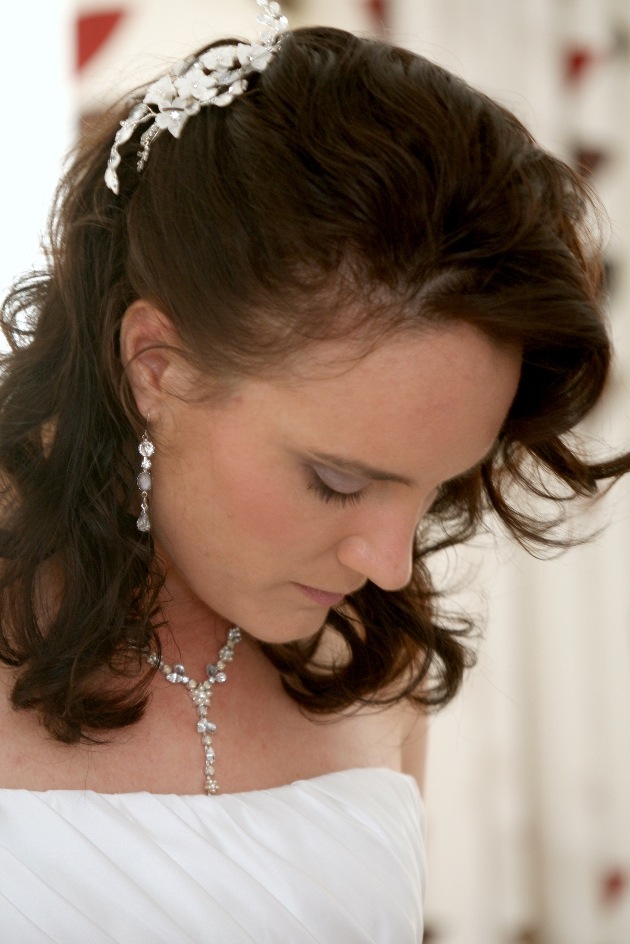 Bride with hair clip