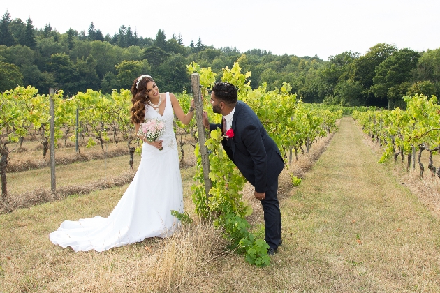 Couple in a vineyard