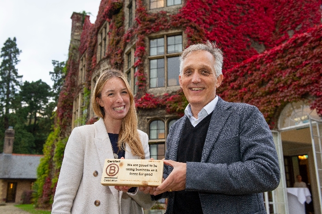 Pennyhill Park owners with their award