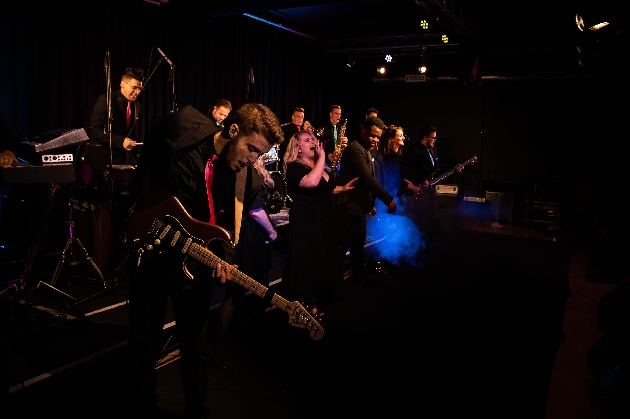 Band performing at a wedding