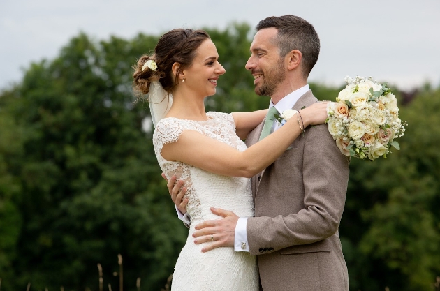 Couple on their wedding day