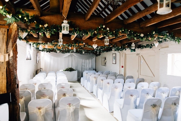 Indoor ceremony setup at The Talbot