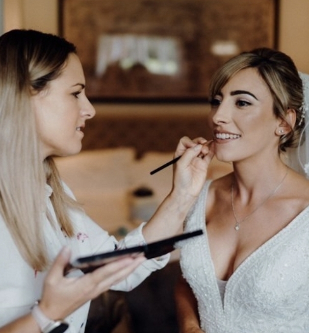 Make-up being applied