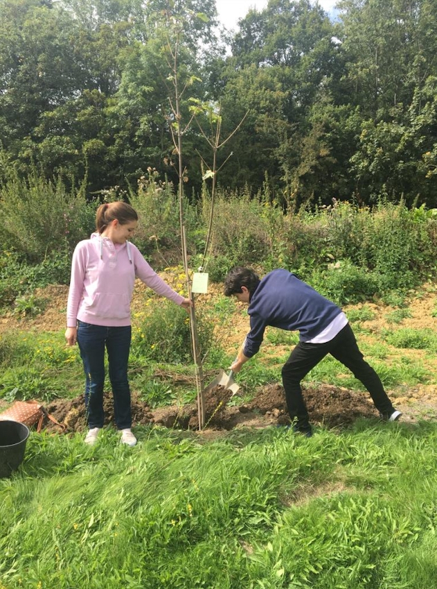 Stanhill Court Hotel couple planting a tree