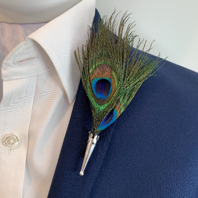 Peacock buttonhole