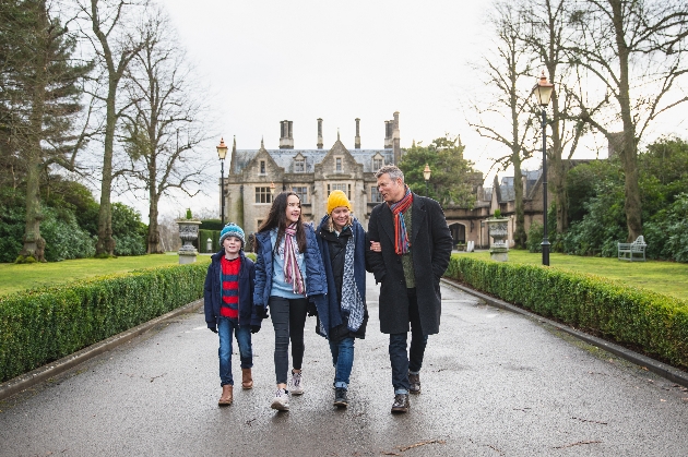 Family walking outside Foxhills