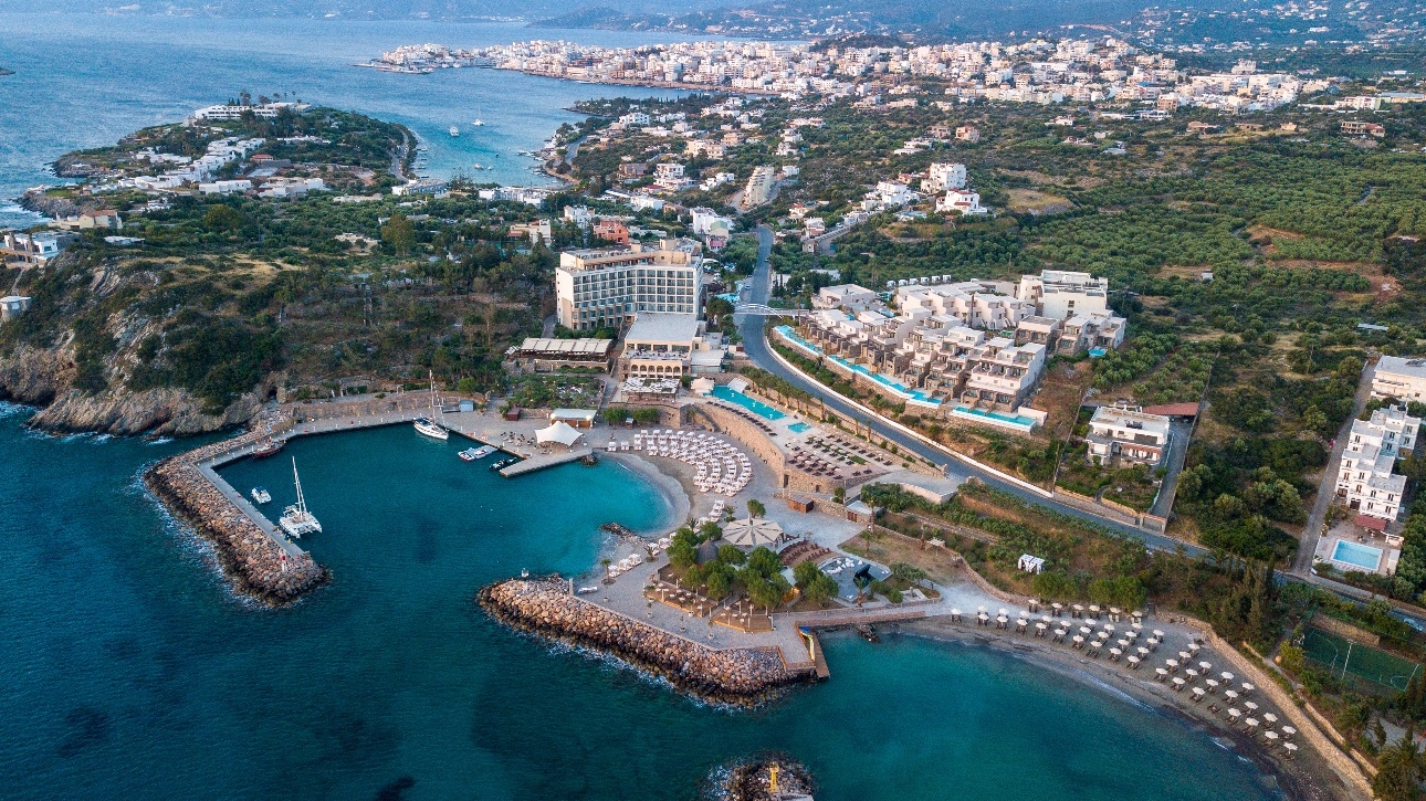 aerial view of mirabello bay