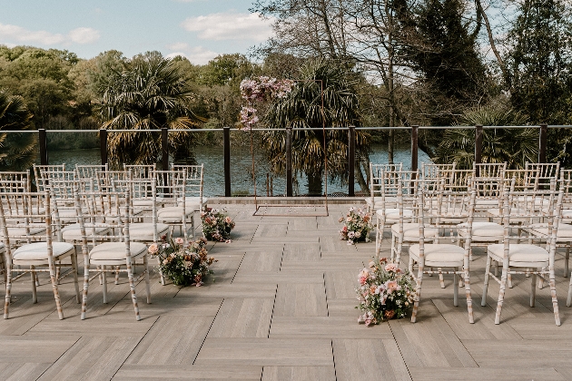 Outdoor ceremony set up