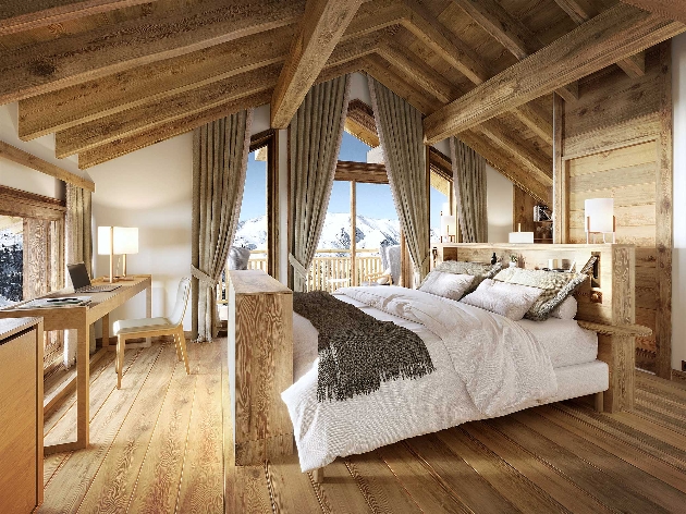 Bedroom inside Chalet Harmony