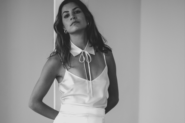 woman posing in bridal outfit 