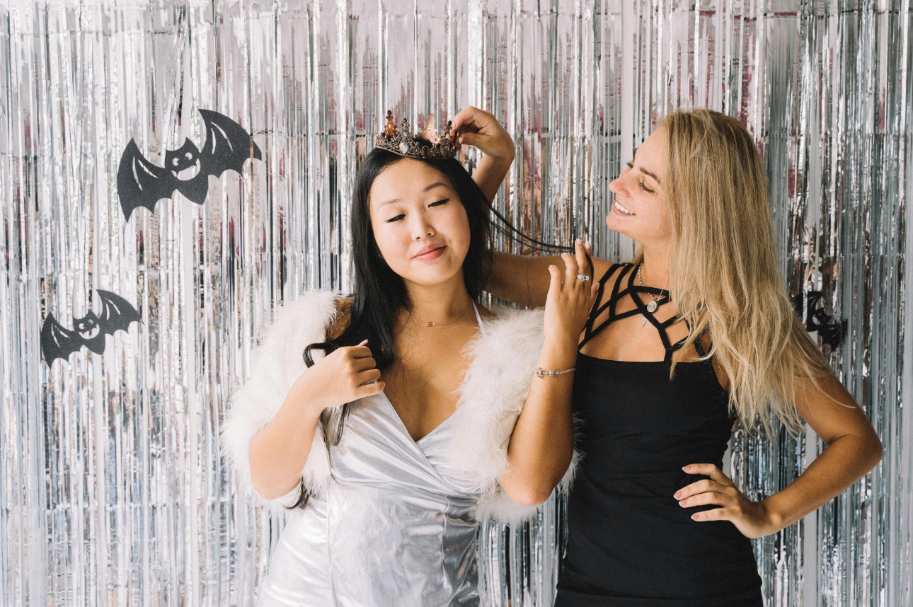 Halloween Hen Party two women dressed up 