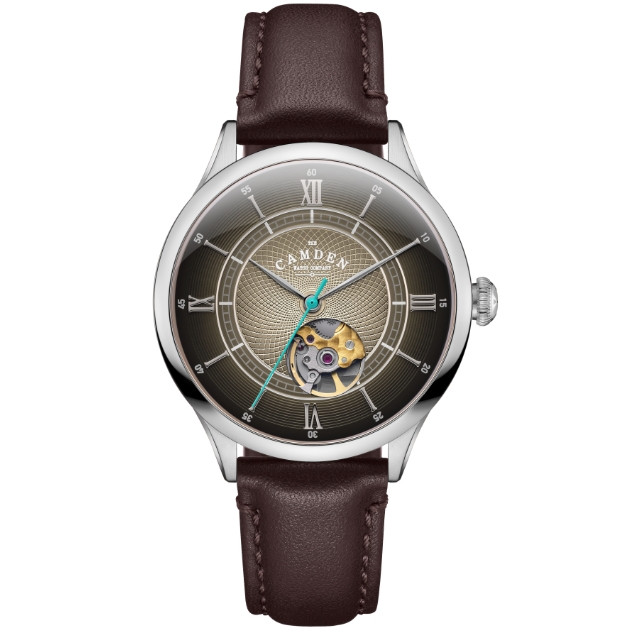 brown and silver watch