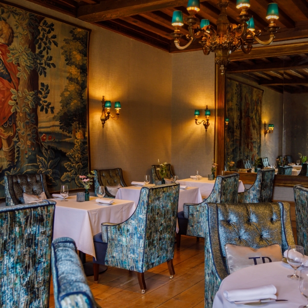dining room with elegant chairs