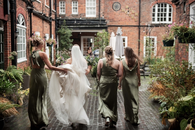 bride and bridesmaids